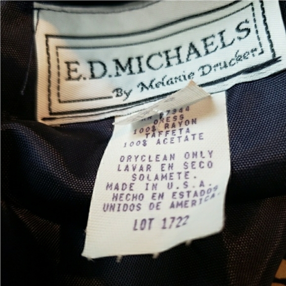 Vintage Dress E.D. Michaels by Melanie Drucker VTG - Picture 8 of 8